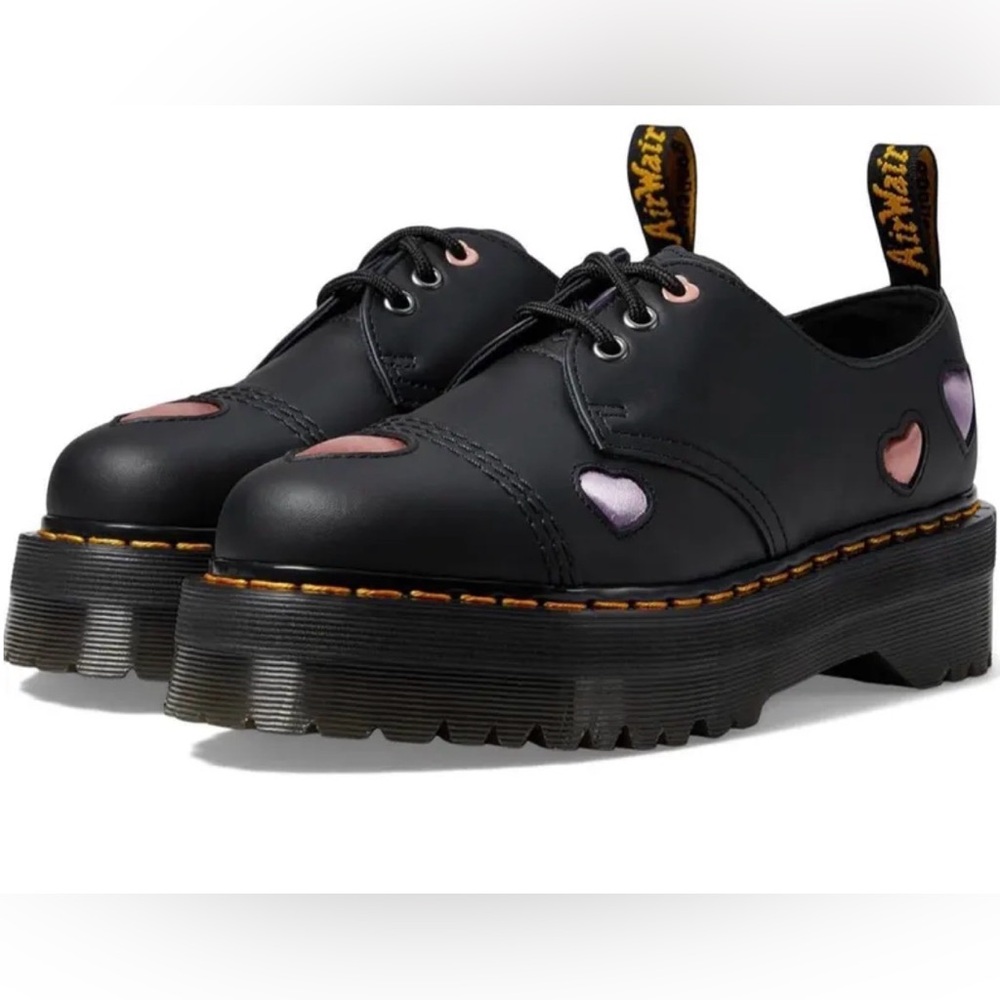 Dr. Martens Black Heart Detail Oxfords